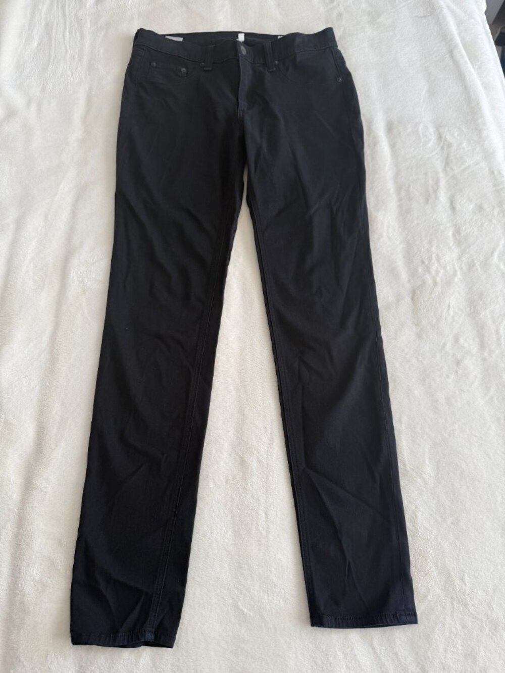 Rag & Bone JEAN Legging Black Plush Skinny Jeans Size 30 Stretch Made in USA